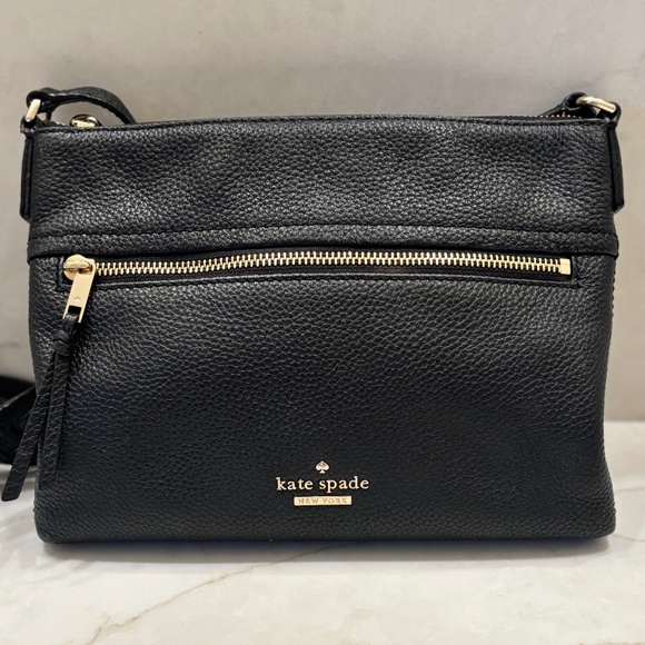 Kate Spade Sadie Black Pebble Leather Cross Body Purse - Picture 1 of 4